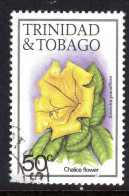 TRINIDAD & TOBAGO - 1983 FLOWERS 50c STAMP W14 S/W No IMPRINT FINE USED SG 642A - Trinidad & Tobago (1962-...)