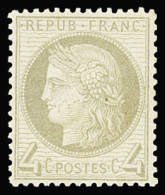 * N°52 4c. Gris, Neuf Avec Adhérence, TB. Signé Calves - 1871-1875 Cérès