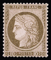 * N°54 10c Brun Sur Rose, Bon Centrage, Légère Trace De Ch., Très Frais, TTB. Signé Calves - 1871-1875 Cérès