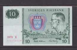 SWEDEN - 1976 10 Kronor AUNC/XF Banknote As Scans - Sweden