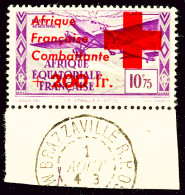 Obl POSTE AERIENNE N°29 10f75 + 200f,  BdF, Obl. CàD Brazzaville 1er Août 1943, TB - Andere & Zonder Classificatie