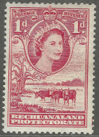 Bechuanaland Protectorate. 1955-58 QEII. 1d MH SG 144 - 1885-1964 Bechuanaland Protettorato