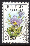 TRINIDAD & TOBAGO - 1983 FLOWERS $1.50 STAMP W14 S/W No IMPRINT FINE USED SG 647A - Trinidad & Tobago (1962-...)