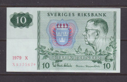 SWEDEN - 1979 10 Kronor AUNC/XF Banknote As Scans - Zweden