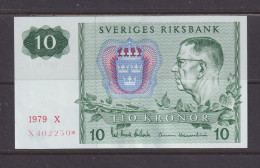 SWEDEN - 1979 10 Kronor AUNC/XF Banknote As Scans - Suède