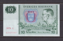 SWEDEN - 1979 10 Kronor AUNC/XF Banknote As Scans - Sweden