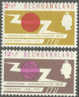 Bechuanaland Protectorate. 1965 ITU Centenary. MH Complete Set. SG 190-191 - 1885-1964 Herrschaft Von Bechuanaland