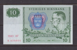 SWEDEN - 1983 10 Kronor UNC/aUNC Banknote As Scans - Suecia