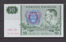 SWEDEN - 1984 10 Kronor UNC/aUNC Banknote As Scans - Suède