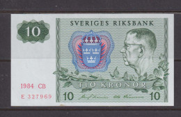 SWEDEN - 1984 10 Kronor UNC/aUNC Banknote As Scans - Schweden