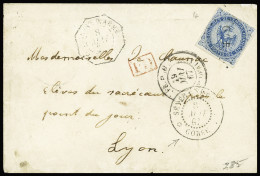 Lettre Col. Gen N°4, 20c Bleu, OBL Losange De Points Bleu "GOR" + CAD Bleu "Sénégal Et DEPces Gorée" (1867) Sur Lettre.  - Briefe U. Dokumente