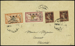 Lettre PA N°7, Paire Interpanneau + PA8 + PA9 OBL Haleb 5 (1921) Sur Lettre Pour Alexandrette, Signé Calves. TB. Cote Ti - Luftpost