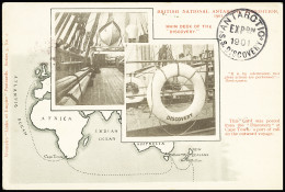 Lettre Carte Postale (série 3, N°2) Avec Vue Du Pont Du Discovery Et Cachet Privé "Antarctic Expon 1901 SS Discovery" AF - Other & Unclassified