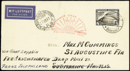 Lettre Allemagne PA N°42 (cte 850€) OBL Friedrichshafen (24.7.31) Sur Lettre Avec Cachet Rouge "Luftschiff Graf Zeppelin - Sonstige & Ohne Zuordnung