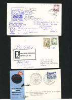 Lettre 9 Plis Divers Du Groenland (1954 - 1970) Dont 2 De La Scottish Expedition 1963 Signées Et 2 Premiers Vols SAS (15 - Autres & Non Classés