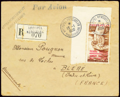 Lettre TAAF PA N°1 OBL CAD "Archipel Kerguelen Madagascar" (12.1.1950 - Lapérouse) Sur Lettre Recommandée Pour Bléré, In - Other & Unclassified