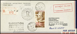 Lettre TAAF PA N°1 Avec Double CAD "Terre Adélie Antarctique (15.2.49 Et Date Erronée 1.20.50) Sur LR à En-tête De L'exp - Other & Unclassified