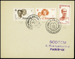 Lettre Madagascar N°306 + 308 + 313 OBL CAD "S. Paul Et Amsterdam Madagascar Depend. Australes" (7 Dec 50 - Sapmer) Sur  - Autres & Non Classés