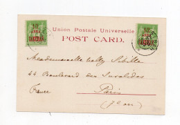 !!! CPA DE ZANZIBAR DE 1902 POUR PARIS - Storia Postale