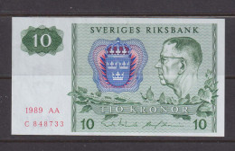 SWEDEN - 1989 10 Kronor UNC/aUNC Banknote As Scans - Suède