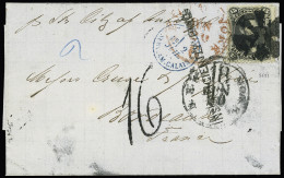 Lettre 1866 15c Black Tied By Mute Cancel On Entire Folded Cover From New York (June 20, 1868) To Bordeaux, Carried On " - Other & Unclassified