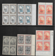 Argentina Officials Lot Of Six Official Stamps In Blocks Of Four MNH ! - Servizio