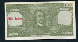 Beau Billet Neuf Scolaire école (100Fr Pierre Corneille) Specimen à Usage Pédagogique - Années 60 - School Bank Note - Ficción & Especímenes