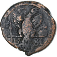 Géorgie, Erekle II, Bisti, 1781, Ekaterinbourg, TB+, Cuivre - Georgië