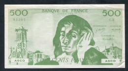 Billet Neuf Scolaire école (500Fr Blaise Pascal) Specimen Pédagogique - ASCO à Juziers 78 - Années 70 - School Bank Note - Ficción & Especímenes