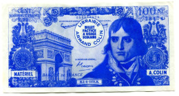 Billet Scolaire école (10000F / 100F Bonaparte) 1959 - Armand Colin - School Bank Note - Fiktive & Specimen