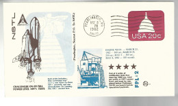 53345 ) USA FDC Postmark Pearlington 1982 Challenger - 1981-1990