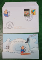 COB 3253 SUR PRET À POSTER FRANCE / TINTIN ET LA LUNE / OBL.SPECIALE CEROUX-MOUSTY - Cartas & Documentos