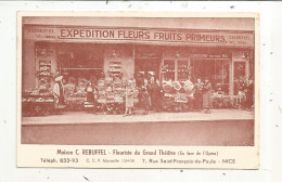 Cp, Commerce, Maison C. Rebuffel, Fleuriste Du Grand Théâtre, 06, Nice, Vierge - Shops