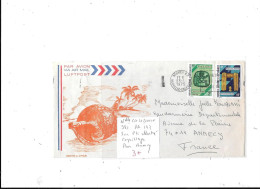 NOUVELLE CALEDONIE N° 381 ET PA 143 OBL SUR PLI ILLUSTRE COQUILLAGE POUR ANNECY - Cartas & Documentos