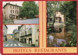 CPM 69 LAMURE SUR AZERGUES Hotels Restaurants Multivues 3 Vues - Lamure Sur Azergues