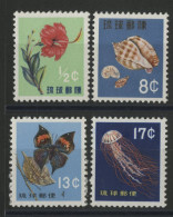 RYUKYU N° 65A, 66, 67, 68 Cote 19 € Neufs ** (MNH) FAUNE ET FLORE TB - Riukiu-eilanden