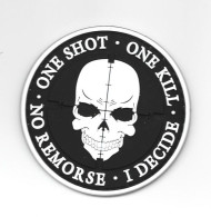 ECUSSON   PATCH PVC . SNIPER .  ONE SHOT . ONE KILL . - Patches