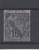 VARIETE REUNION N° 21A - OBLITERE - SURCHARGE RENVERSEE - Used Stamps