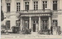 CARTE  PERONNE --SOMME - L'HOTEL DE VILLE  - 1914-18 - Peronne