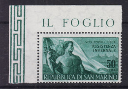 SAN MARINO 1956 ARENGO 50 LIRE G.I MNH** BORDO FOGLIO - Gebraucht