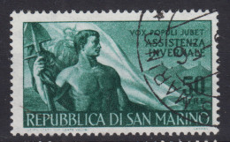 SAN MARINO 1956 ASSISTENZA INVERNALE 50 LIRE USATO - Usados