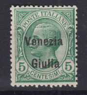 OCCUPAZIONI VENEZIA GIULIA 1918-19 5 CENTESIMI N.21 G.I MNH** - Venezia Giulia