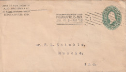 Etats Unis Entier Postal Privé Illustré Indianapolis Thème Musique 1896 - ...-1900