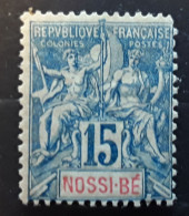 NOSSI BE 1894, Type Groupe Yvert No 32, 15 C Bleu Neuf * MH,  TB - Ungebraucht