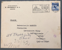 Suisse, Divers Sur Enveloppe De Genève 10.5.1944 + Censure - (A1692) - Marcofilie