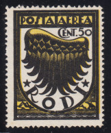 COLONIE EGEO RODI 1934 ALA STILIZZATA VARIETA' N.30A G.I MNH** CERT BEN CENTRATA - Egée (Rodi)