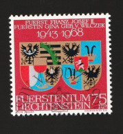 WW13972s- LIECHTENSTEIN 1968- CTO (BRASÕES) - Gebruikt