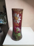 Vase Legras émaillé Vers 1900 Hauteur 28 Cm - Vazen