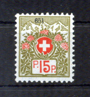 1926 SVIZZERA Franchigia Un N.6A * 15c. - Franchigia