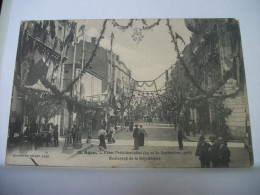 47 8809 CPA 47 AGEN. FETES PRESIDENTIELLES 1906. BOULEVARD DE LA REPUBLIQUE - ANIMATION - Sonstige & Ohne Zuordnung